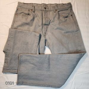USED Levis 501 XX Jeans 38x30 Gray Straight Fit Red Tab Denim